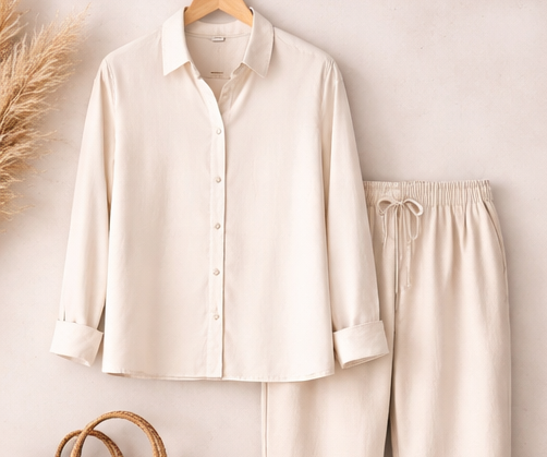 linen outfit colour combination outfit idea